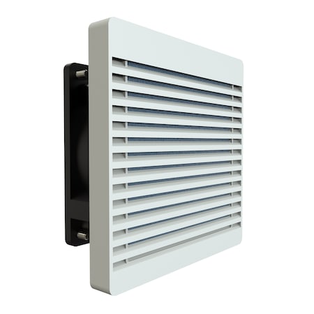 Hammond Fan Kit, 120 MM Fan 230V, Filter, Grill, Guard, Cord / Lt Gray DNFF120LG230